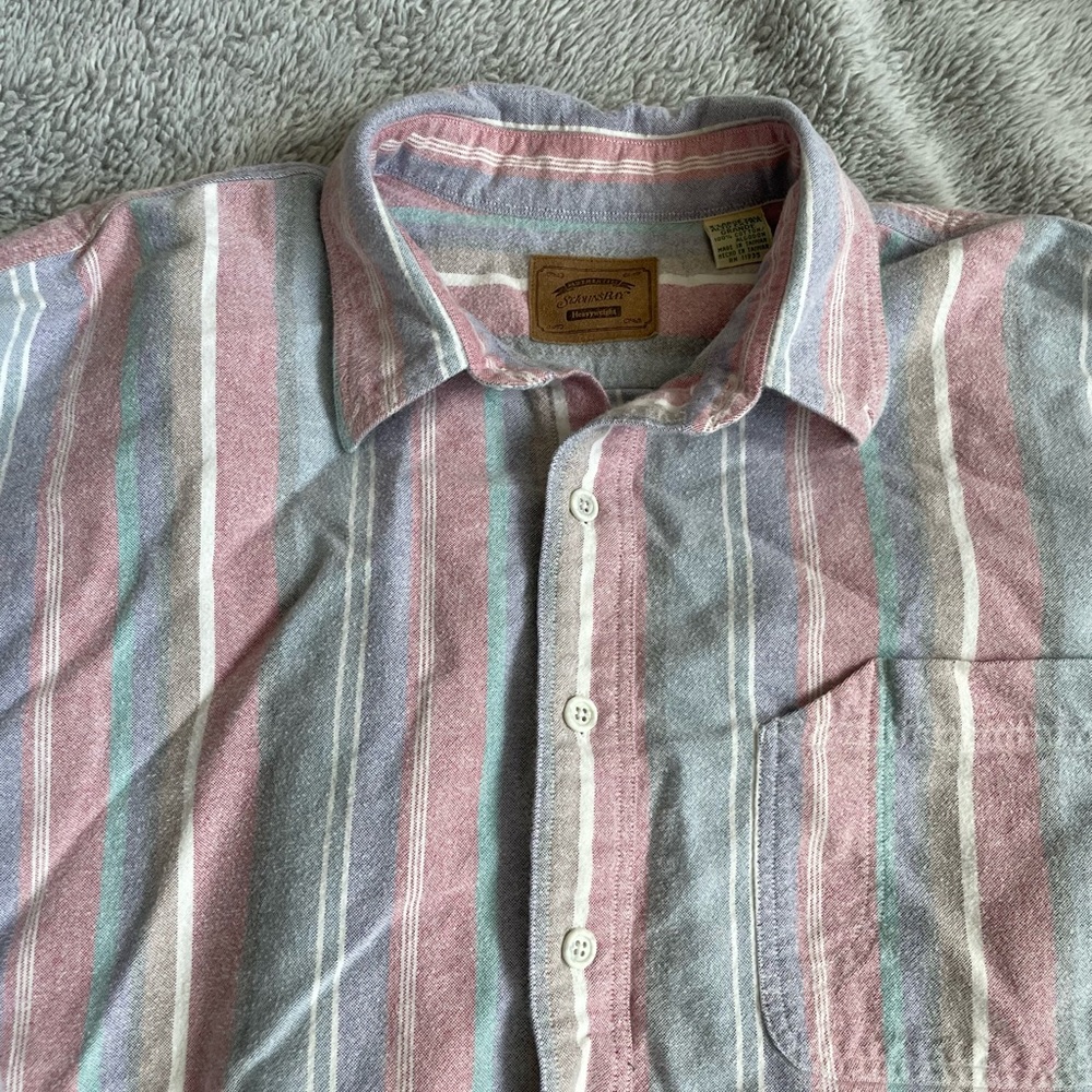 Vintage Flannel Striped St. John's Bay XLT